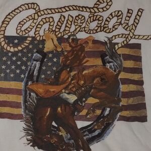 Cowboy Graphic Short Sleeve Tee - White